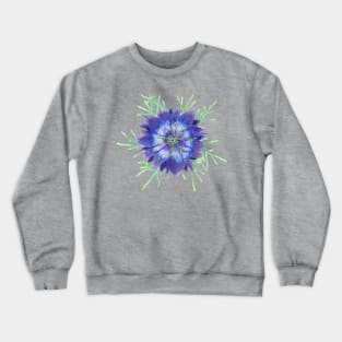 Purple Love-in-a-Mist Crewneck Sweatshirt